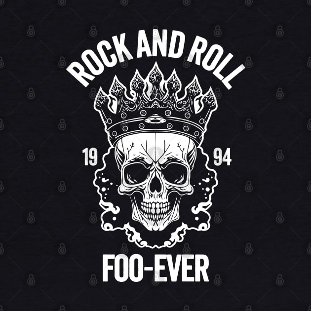 Rock and Roll Foo-Ever: Vintage Skull Wearing A Crown by TwistedCharm